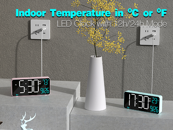 6.7in digital clock