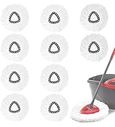 10Pack Spin Mop Replacement Heads,100% Microfiber Mop Head Replacement Compatible with Triangle S...