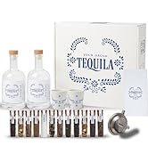 Tequila Gifts for Men - Tequila Making Kit - Tequila Infusion Kit Gift Set Men with Bottles, Wood...