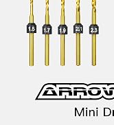 AM ARROWMAX Twist Mini Micro Drill Bits Set, 0.5mm-2.3mm, Size Marked,Titanium Coated High Speed ...