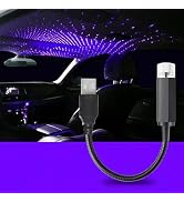 Blue USB Star Projector Night Light,Adjustable Romantic Starry Sky Projector Car Light,Portable A...