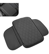 Hugwits Car Center Console Cover, Waterproof Leather Car Armrest Cover Cushion with Side Storage ...