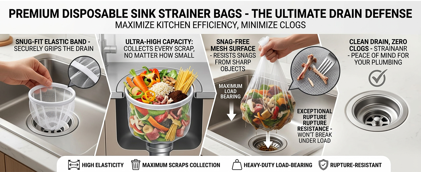 Disposable Drain Net for Kitchen Sink