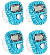 Mozff 4Pcs Electronic Tally Counter with Display, Resettable Portable Electronic Finger Counter f...