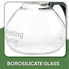 water kettle stovetop whistling coffee pitcher pour over tea for stove top borosilicate glass pot