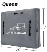 Mattress Bags for Moving and Storage, BETU Queen Mattress Protector Waterproof Mattress Cover wit...