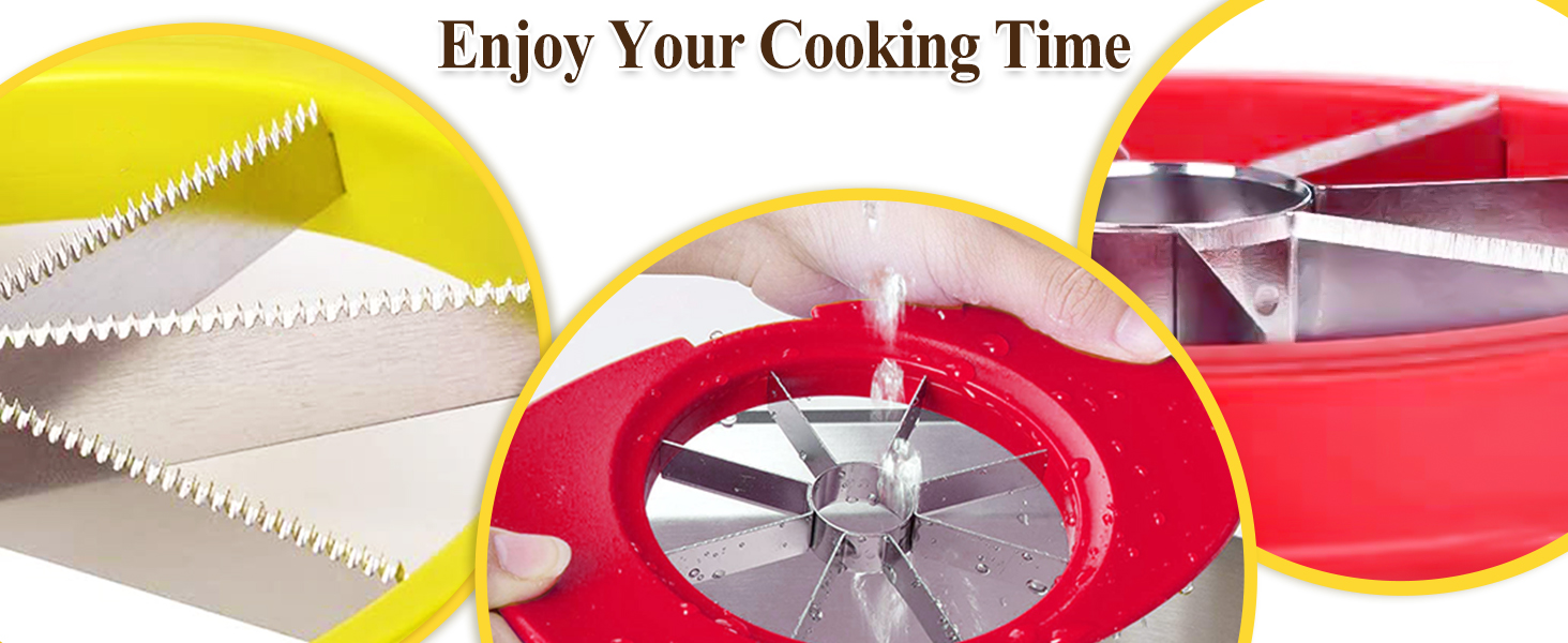 Fruit Cutter Slicer, 4 in 1 Apple Slicer with Vegetable Peeler & Cleaning Brush Mango Cutter