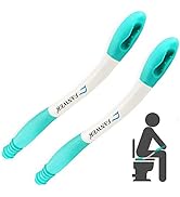 Toilet Assist Tool 2pcs, Long Handle Reach Comfort Bottom Wiper for Independent Daily Living, One...
