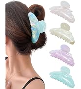 Mesovor 4 Pack Acrylic Hair Clips Claws, Nonslip 4.1