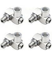 Ruibapa 4 PCS 1/4Inch NPT Air Tool 360 Degree Swivel Fitting Portable Air Tool Adapter,Air Hose C...