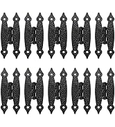 Pastlla 10 pcs Antique Cabinet Hinge, H Cold Rolled Steel Hardware Flat Decorative Hinges for Cab...