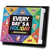 2026 Desk Calendar - 2026 Every Day's A Holiday Calendar, 12 Months Calendars from Jan.2026 - Dec...
