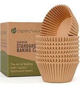 Caperci 225pcs Parchment Cupcake Liners - Standard Muffin Cups Liners for Baking, Parchment Paper...