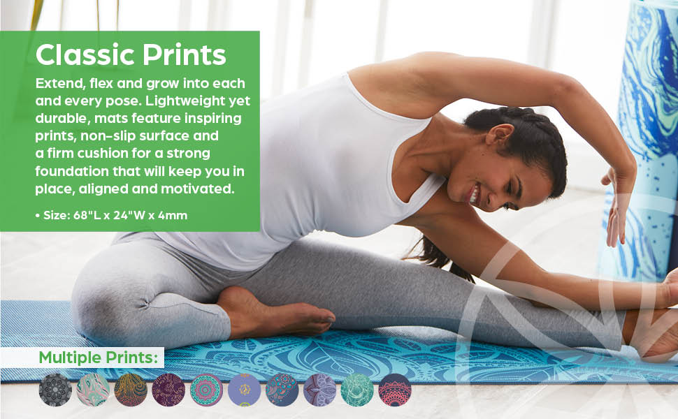 Gaiam Yoga Mat - 4mm Print