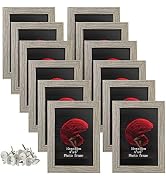 4x6 Picture Frames Set of 12 Rustic Distressed Art Wall Hanging Table Desk 6x4 Family Gallery Mul...
