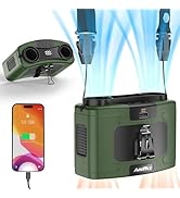20000mAh Portable Waist Fan, 16000RPM Strong Airflow, Rechargeable Clip On Belt Fan, 10 Speed, Du...