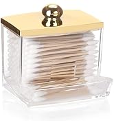 Tbestmax Qtip Holder Dispenser Clear Bathroom Organizer Accessories Decor for Storage-Qtips Cotto...