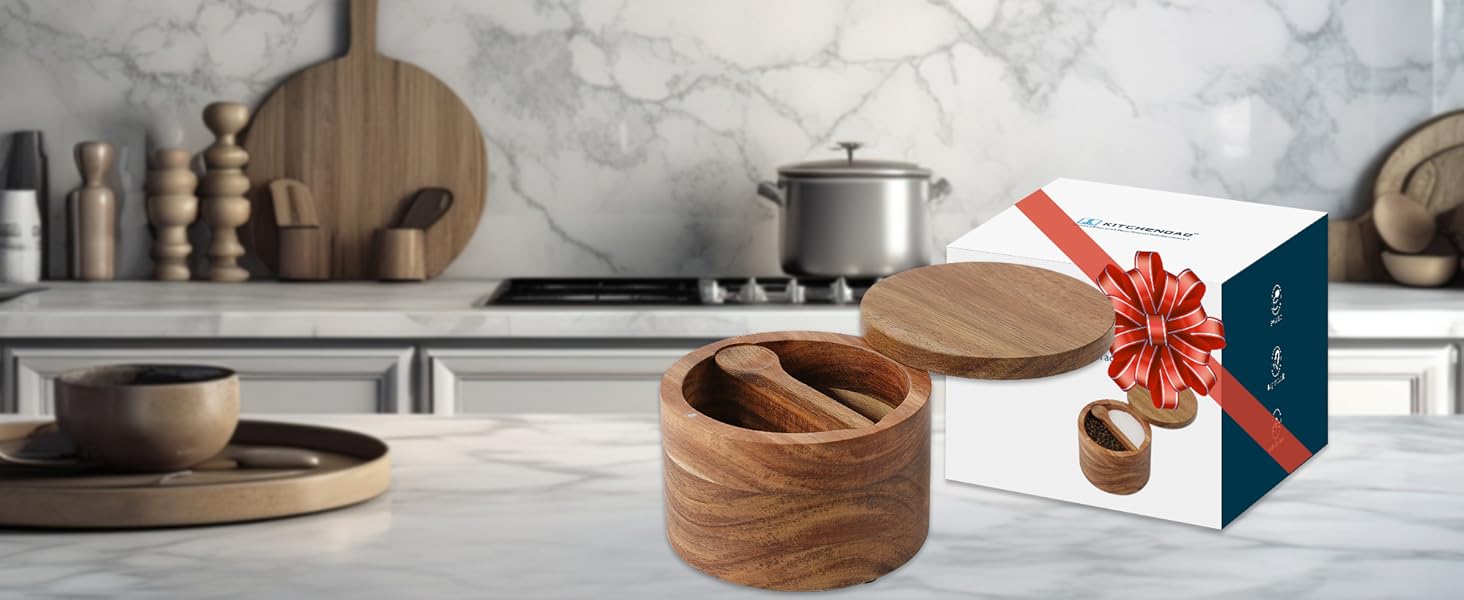 acacia salt and pepper box