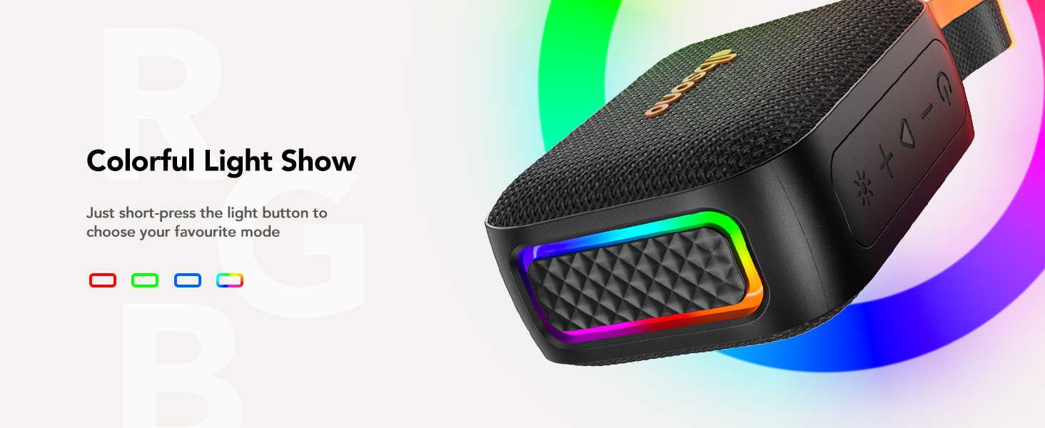colorful LED light mini speaker