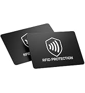 RFID Blocking Card 2 Pack - Slim Credit Card Protector for Wallets & Purses - NFC Signal Blocker ...