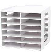 SONGWAY File Sorter Organizer for Desk - Literature Organizer 12-Slot, Student Mailbox for Classr...