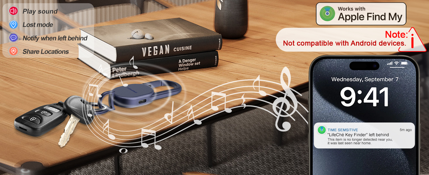 Keychain Key Finder with GPS Anti-Loss Tracker