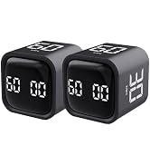 2Pcs Rotating Pomodoro Timer 5,10,30, 60 Minutes Preset,Desk Productivity Flip Timer, Visual Cube...