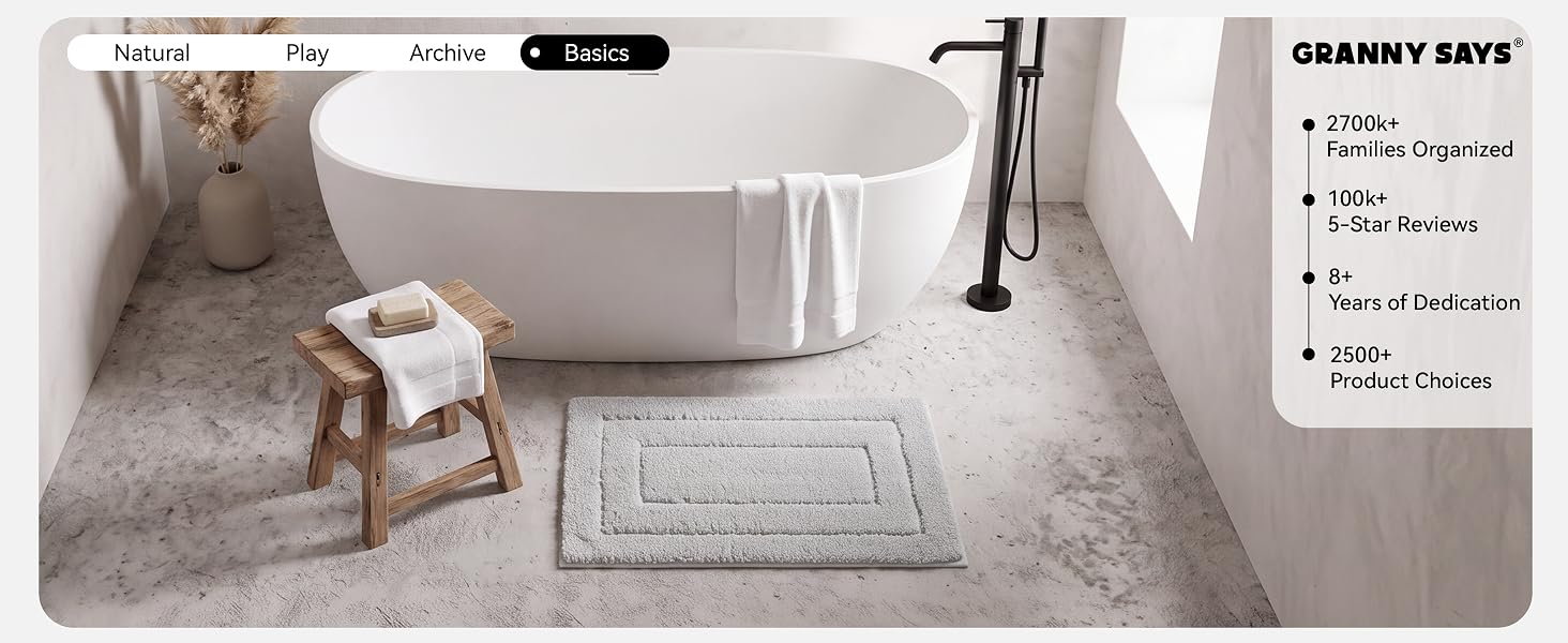 GRANNY SAYS Gray Bathroom Rugs