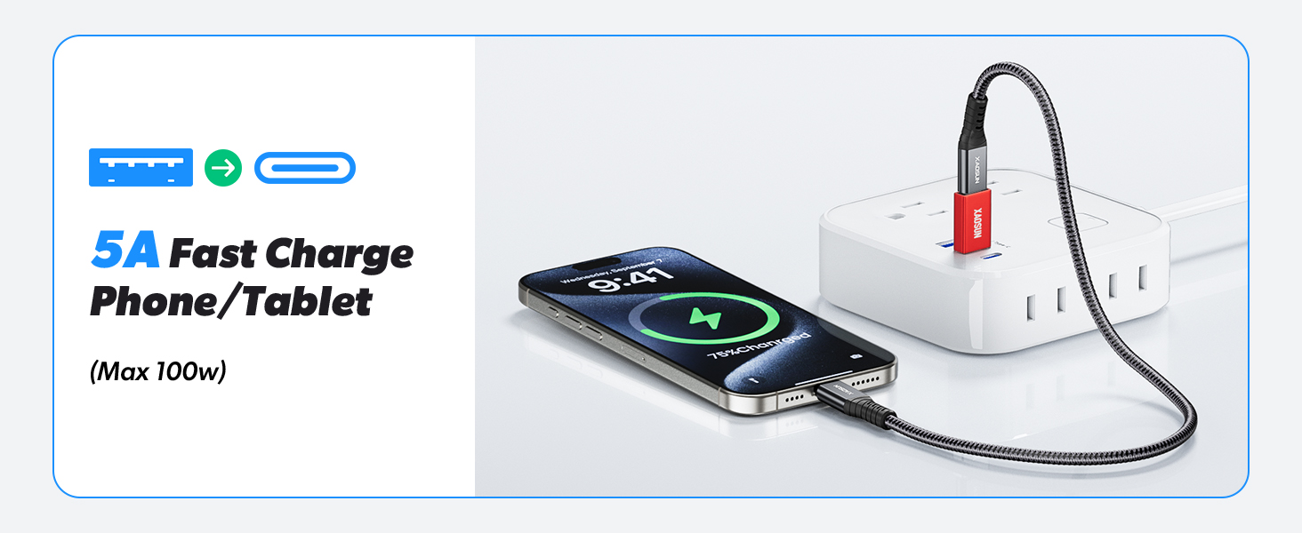 XAOSUN 10Gbps USB to USB C Adapter 3 Pack
