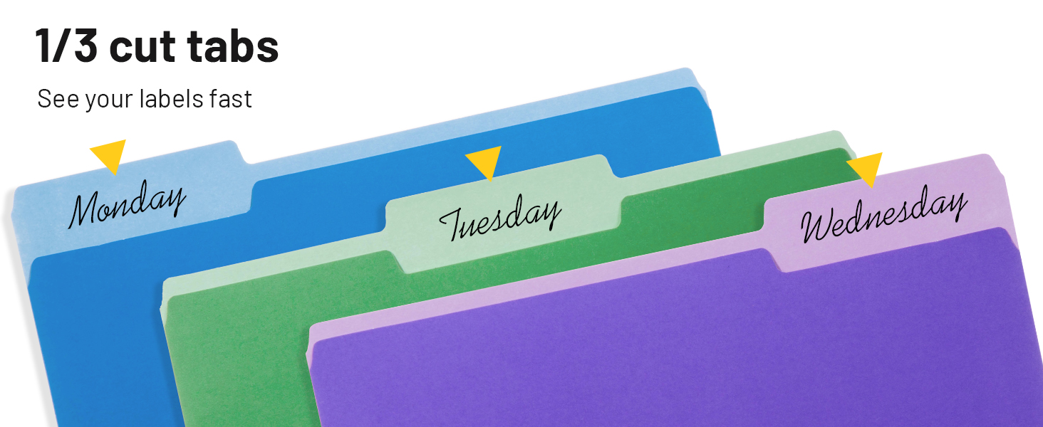 Colored file folder