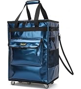 BALEINE Reusable Grocery Bag on Wheels, Foldable Rolling Tote Bag | Double-Layer PP, 360° Swivel ...