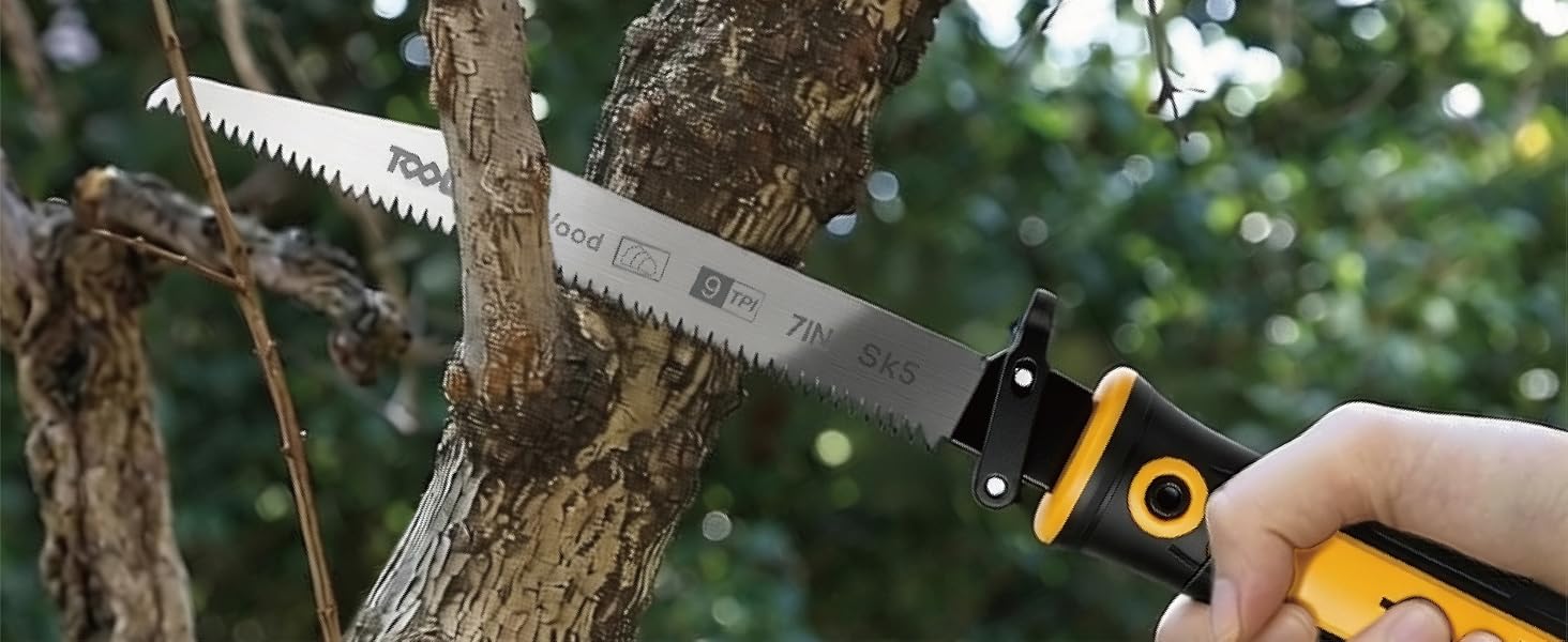 7-inch wood cutting saw blade for fast, clean cuts.