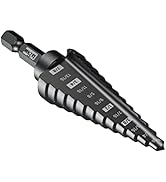 LABEAR 3/16 to 7/8 Inch HSS Step Drill Bit for Metal, Plastic, Wood, Aluminum, Heavy Duty Unibit ...