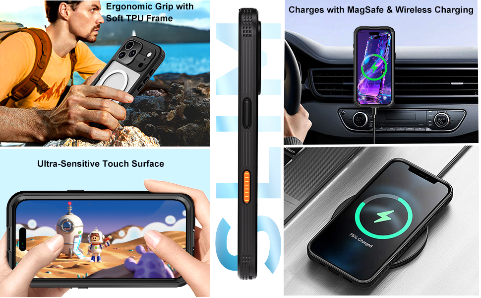 Without sacrificing the natural feel of your phone, compatible with wireless charging.