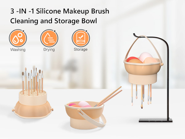 Silicone Makeup Brush Cleaner Bowl
