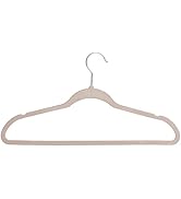Honey-Can-Do 25-Pack Slim-Profile Non-Slip Velvet Hangers, Dusty Pink HNG-09738 Pink