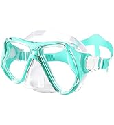 Keary Swimming Goggles Snorkel Diving Mask for Adult Men Women Youth, Anti-Fog 180°Clear View Swi...