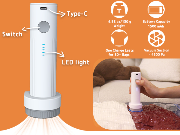 travel vacuum bags with pump