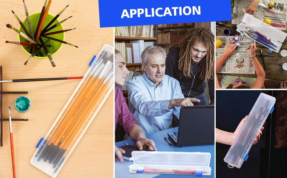These boxes are ideal for storing colored pencils,long painting brush pencils,watercolor pens