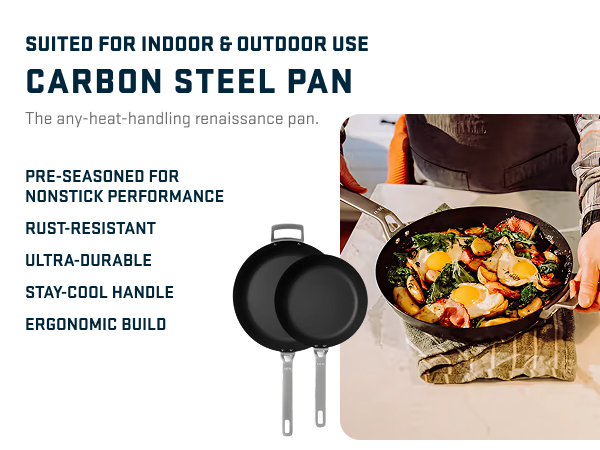 carbon steel pan indoor and outdoor pans