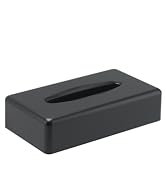 Y-in Hand Tissue Dispenser Box Cover,Rectangular Black Wall Mounted Holder with Bottom, Dryer She...