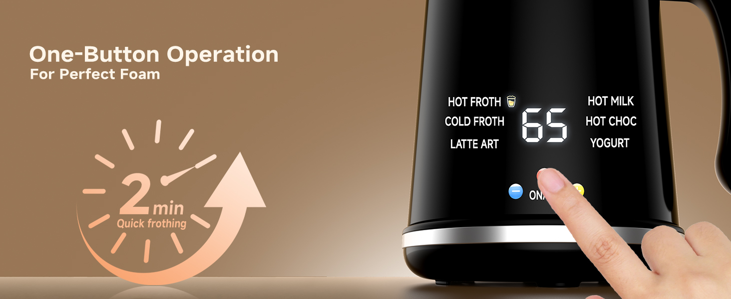 One-Button Operation MiLK frother