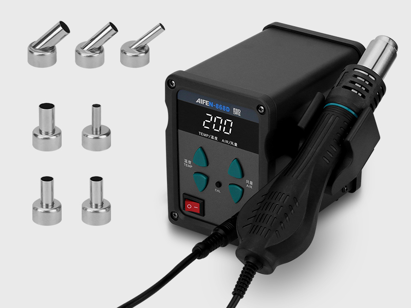 868D Hot Air Rework Station with 7 Hot Air Nozzles