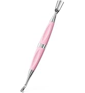 FERYES 2-in-1 Professional Cuticle Pusher & Remover Tool with Non-Slip Silicone Handle, Stainless...