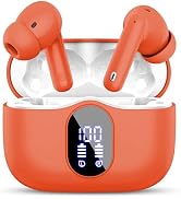Wireless Earbuds, Bluetooth 5.4 Headphones Bass Stereo, Ear Buds with Noise Cancelling Mic, LED D...