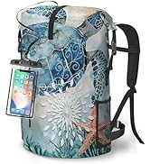 DRYSAFE Waterproof Dry Bag Heavy Duty Marine Dry Bags for Kayaking Hiking Sea Turtle Nautical Sta...