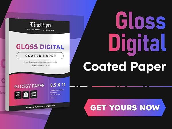 glossy paper digital coated high quality photos flyers posters high gloss thick