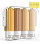ME.FAN Travel Bottles for Toiletries, TSA Approved 3oz Silicone Travel Size Containers/Portable S...