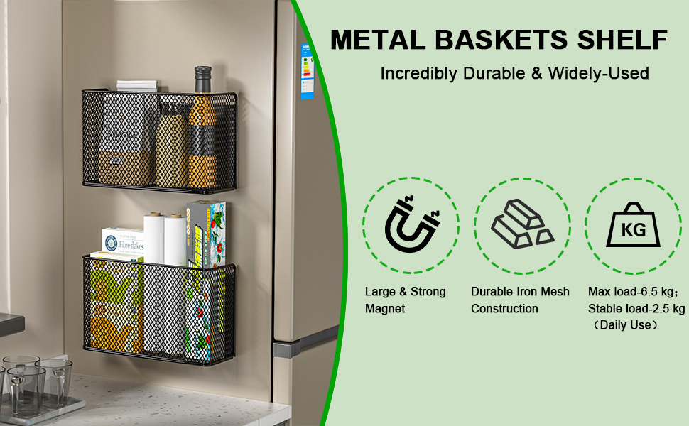 Magnetic Baskets Shelf