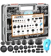 mankk 233PCS Rubber Grommet Kit 27 Sizes (7/25"-2-3/8") Tower/Oval/Round Firewall Grommet Wire Gr...